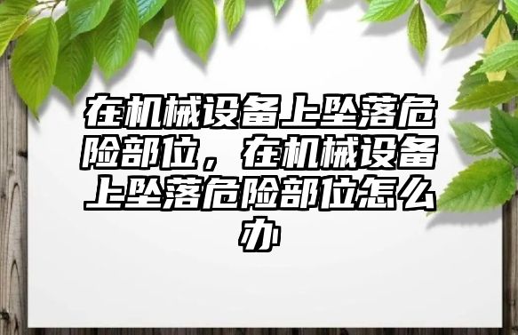 在機械設備上墜落危險部位,在機械設備上墜落危險部位怎么辦